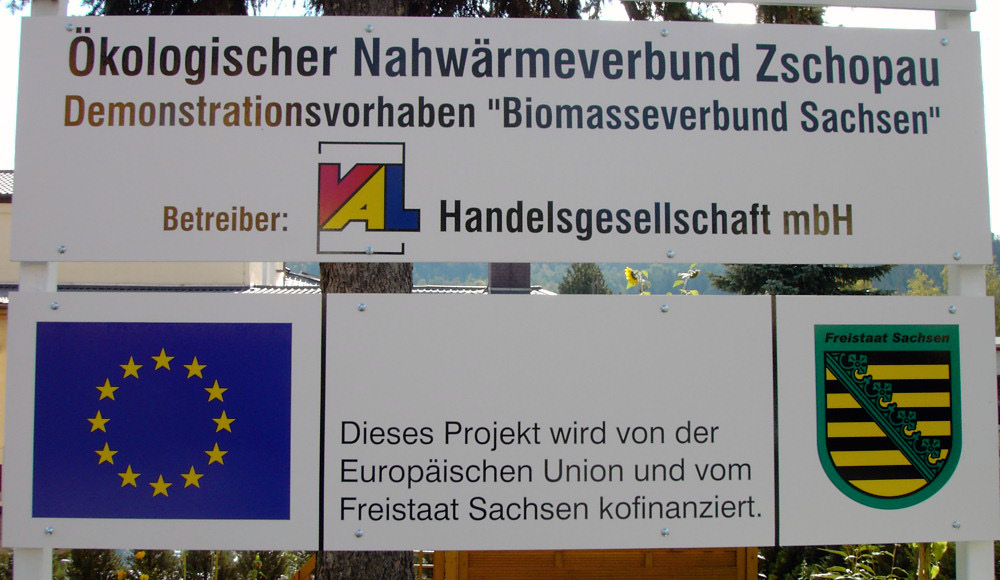 Schild der Förderer